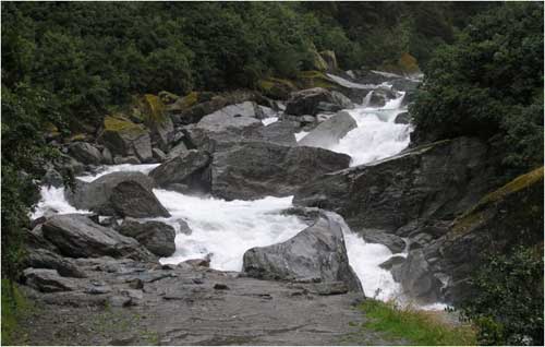 Rocky mountain stream, Gates of Haast, South Island, New Zealand. © Richard Burt