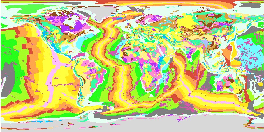 Geologic units of the world