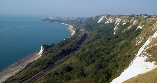 Example of a slide at Folkestone Warren in the UK.