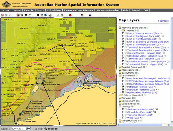The Australian Marine Spatial Information System
