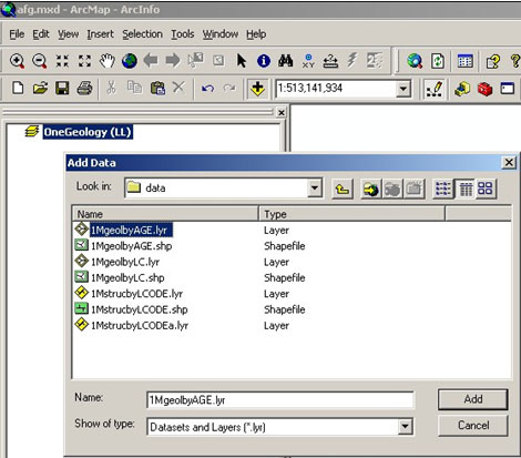 Adding a layer file to ArcMap